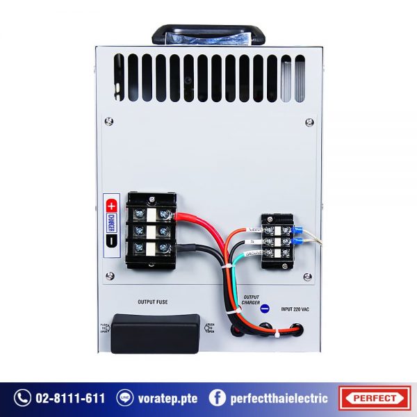 PT-02 automatic standby battery charger with Digital meter back side