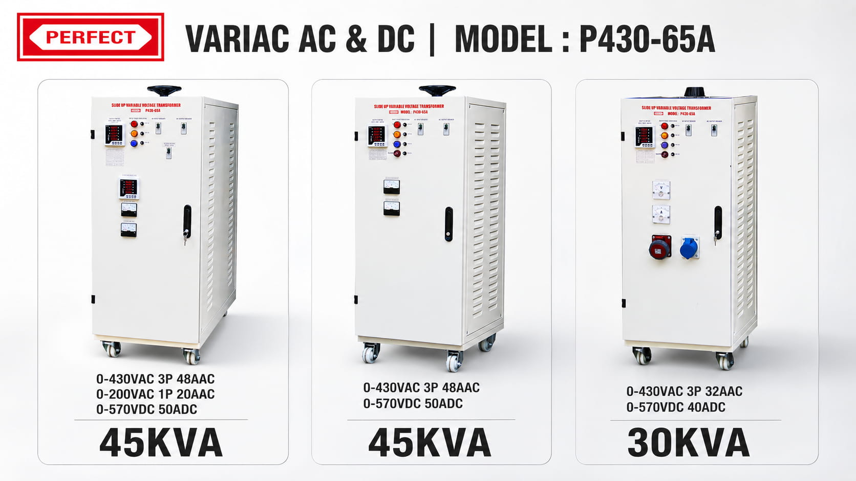 P430-65A Variac AC/DC Made to Order ตัวอย่างงานผลิตหลายตู้